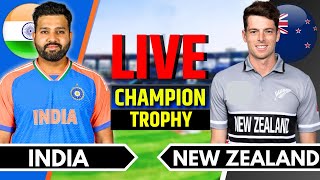 India vs New Zealand Match 12  Live Cricket Match Today  IND vs NZ  Champions Trophy Last 40 Ov [upl. by Jessee]