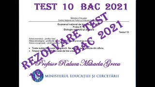 REZOLVARE TEST 10 BACALAUREAT 2021  BIOLOGIE VEGETALA SI ANIMALA [upl. by Aierdna477]