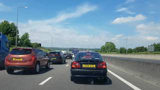 M25 Junction 28 to Holmesdale Tunnel 270517 [upl. by Kahle]