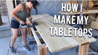 HOW I GLUE UP MY TABLE TOPS  PROCESS FOR BEGINNERS [upl. by Ttelrats]