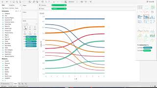 Create Sankey Chart in Tableau 2020 done in 10mins with superstore data [upl. by Scottie]