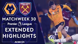 Wolves v West Ham  PREMIER LEAGUE HIGHLIGHTS  452021  NBC Sports [upl. by Ahsikat]