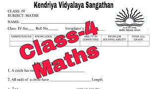 KV Question Paper Class4 MATHS PT2  Kendriya Vidyalaya Question Paper Explained [upl. by Viridis]