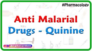 Anti malarial drugs  Quinine  Pharmacology by Dr Rajesh Gubba [upl. by Tunnell]