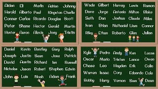 BOY Names 100 Most Popular Baby Boy Names in English  How to Pronounce Boy Names [upl. by Hulton]