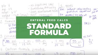 Enteral Feed Calculations Bolus Recommendations [upl. by Ahcatan]