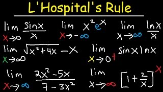 Lhospitals Rule Indeterminate Forms Limits at Infinity Ln Trig amp Exponential Functions Calculus [upl. by Adnilrev393]