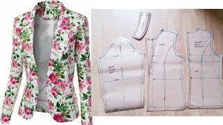 Sewing Tutorial How to sew Womens JacketBlazer Notchedcollar Jacket [upl. by Tychon]