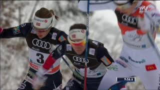 Längdskidor Tour de Ski Oberstdorf 20162017 10km Jaktstart Damer Fristil [upl. by Zampino]