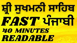 SUKHMANI SAHIB FAST READABLE PUNJABI  ри╢рйНри░рйА ри╕рйБриЦриориирйА ри╕ри╛ри╣ри┐рим 40 MINUTES [upl. by Aivax]