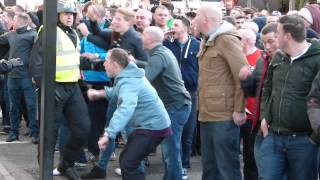 Sunderland fans leaving St James Park Newcastle 2014 [upl. by Kimon]