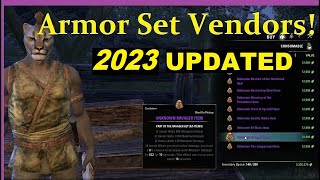 🔷 ESO  Cyrodiil Armor Set Vendors UPDATED Locations amp Armor Sets Lists [upl. by Renaxela47]