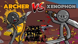 ARCHERS VS XENOPHON  Ultimate Stick War Legacy Battle [upl. by Farrow702]