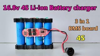 4S 168v 25A Liion battery charger using 3 in 1 BMS board  POWER GEN [upl. by Janie]