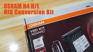 OSRAM Xenon HID Conversion Kit Unboxing  H4 6000K HL [upl. by Namqul]