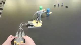 HydraulicPneumatic robot arm with syringes [upl. by Omor997]