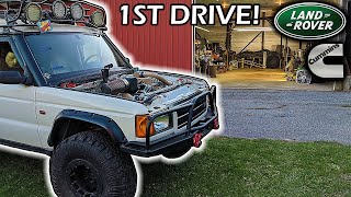 First Drive × 4BT Cummins Discovery 43 Land Rover Build [upl. by Terpstra420]