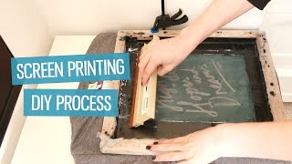 How to screen print tshirts at home DIY method  CharliMarieTV [upl. by Kenleigh]