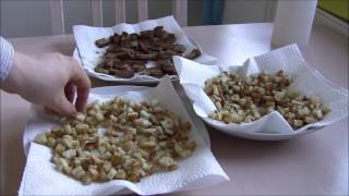 CroutonsBrotchips aus trockenen Brotresten selber machen [upl. by Caves]