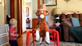 Rockin Rider Lucky Talking Plush Spring Horse [upl. by Ailis]