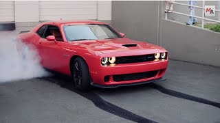 Epic 2015 Dodge Challenger SRT Hellcat Burnout [upl. by Beatty]