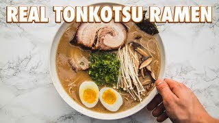 How To Make Real Tonkotsu Ramen [upl. by Ohnuj]