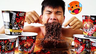 Mukbang Ghost Pepper  World Spiciest Noodles EXTREME CHALLENGE Boy Tapang 🌶️🔥🥵 [upl. by Josler]