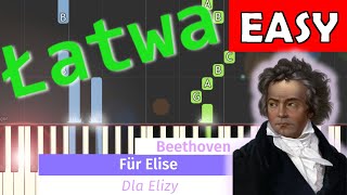 🎹 Dla Elizy L van Beethoven For Elise  Piano Tutorial łatwa wersja 🎵 NUTY W OPISIE 🎼 [upl. by Georgina]