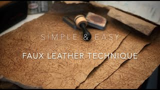 HOW TO make Faux Leather From Paper  Easy Tutorial DIY  Junk Journal  TN [upl. by Crisey340]