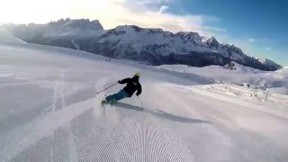 SKI CARVING CARVING SKIING  HEAD SKI  PASSO SAN PELLEGRINO  DOLOMITI SUPERSKI [upl. by Nuahsyar]