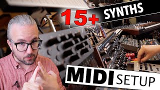 HOW I SEQUENCE amp SYNC 15 SYNTHS — midi routing and DAW integration [upl. by Guinevere]