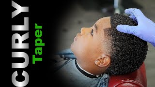 Curly Taper Haircut Tutorial [upl. by Ecnatsnok]