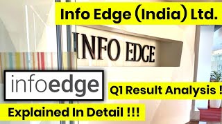 Info Edge India Ltd  Q1 Result Analysis   Explained In Detail [upl. by Otilesoj]