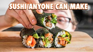 Easy Authentic Sushi Hand Rolls At Home Temaki [upl. by Ias]