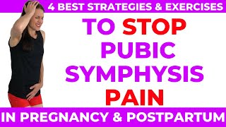 Pubic Symphysis 4 BEST strategies to stop pain [upl. by Eillam]