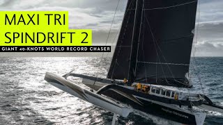 This giant 40knot trimaran is out to smash the round the world record [upl. by Thamora]