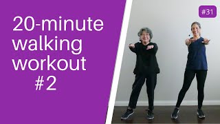 20 MINUTE WALKING WORKOUT 2  For Seniors Beginners [upl. by Aillicec212]