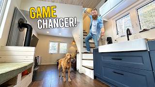 We Solved the BIGGEST Tiny Home Problem – Full Standing Loft [upl. by Halika484]