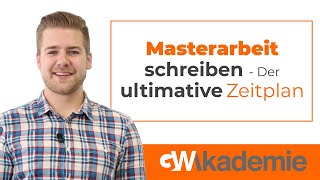 Masterarbeit schreiben  Der ultimative Zeitplan [upl. by Susie]