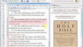 Free Original 1611 King James Bible Bible Analyzer Software Longer Demo [upl. by Zhang]