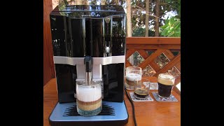 EQ300 automatic coffee machine Siemens How to install Review and testing Espresso [upl. by Bonney]