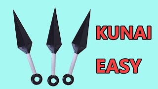 Origami  How to make a paper Kunai  Ninja  Easy  The paper world [upl. by Aelahs294]