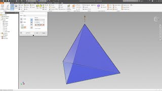 Tetrahedron 1 extrusion  Autodesk Inventor [upl. by Tu]