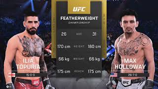 Ilia Topuria vs Max Holloway [upl. by Adleme]