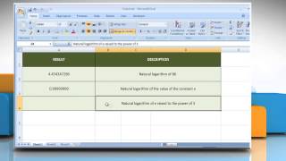 How to use the LN function in Excel Tutorial [upl. by Ahsiyk958]