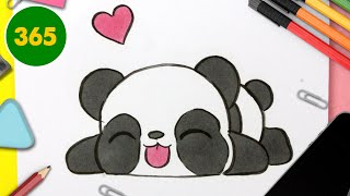 COME DISEGNARE ORSO DI PANDA KAWAII  Come disegnare animali [upl. by Lacagnia]