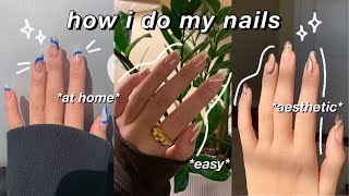 HOW I DO CUTE amp EASY NAILS PINTEREST INSPIRED  Ep 1 🥥 [upl. by Adnyc]