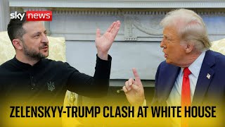 Trump and Zelenskyy clash in Washington [upl. by Akinorev]