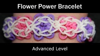 Rainbow Loom® Flower Power Bracelet [upl. by Avah]