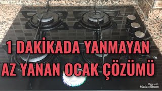 AZ YANAN YANMAYAN OCAK ankastre OCAK ÇÖZÜMÜ AZ yanan ankastre ocaklara bakım tamir onarım ankastre [upl. by Arbrab852]